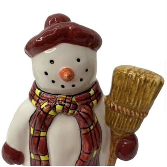 Sakura Debbie Mumm Snowman Salt Pepper Shaker Set Christmas Holidays Vintage - Picture 12 of 12